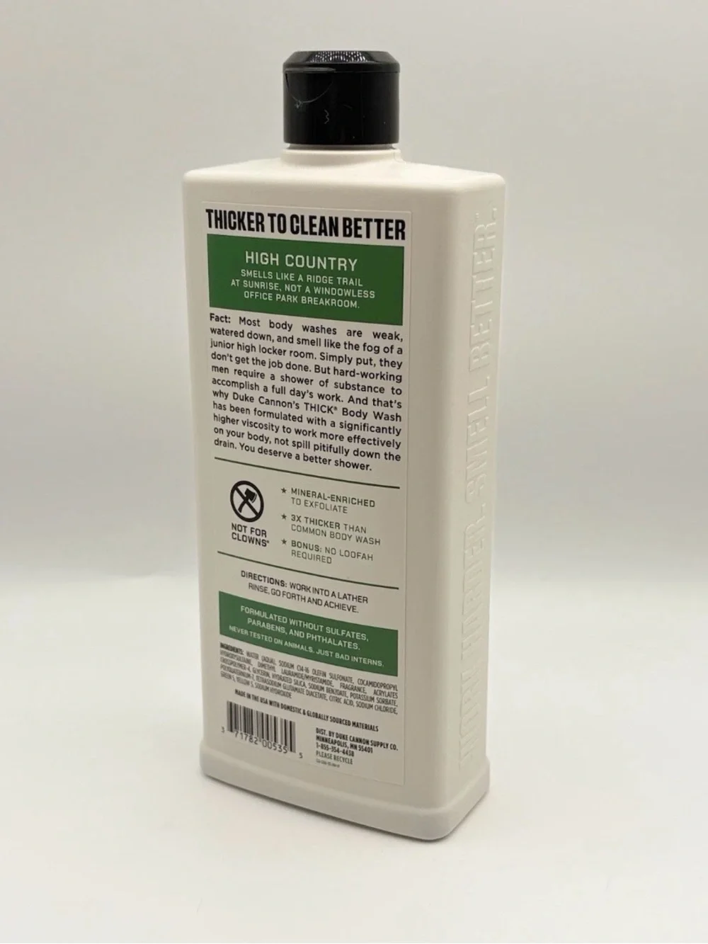 Duke Cannon High Country Thick Body Wash — Green